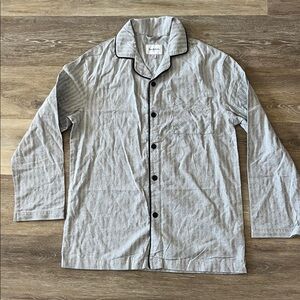 NWOT Goodfellow & Co Men's Sleep Pajama Long Sleeve Button Down Top Grey Size S